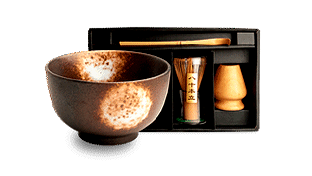 Edo Kuro Bizen Matcha set XL