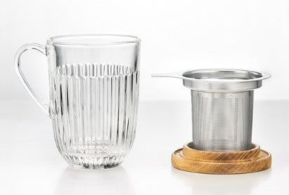 Theeglas 36cl met filter en deksel