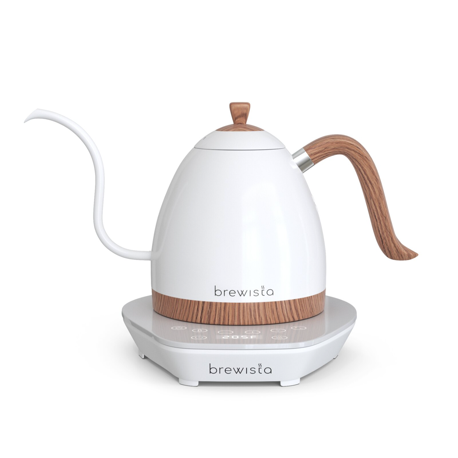 BREWISTA - Electric Kettle Pearl White - wood handle 1L